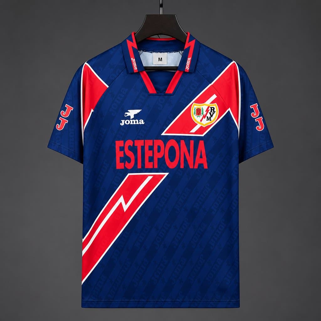 Rayo Vallecano 1995/96 Away Retro Jersey front view