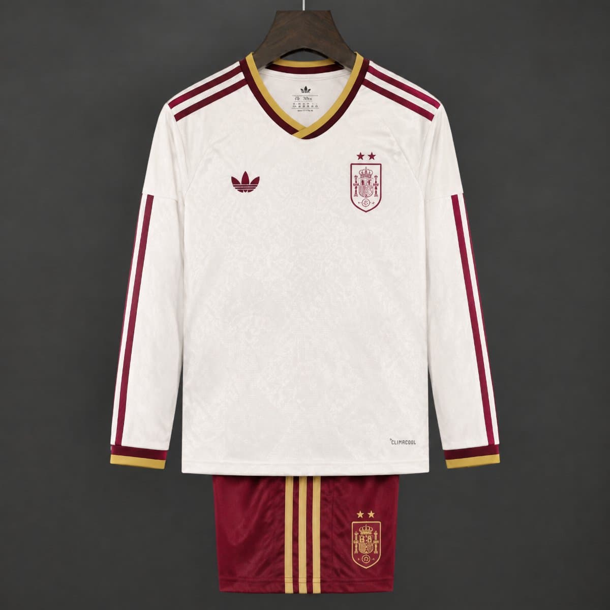Spain Away Long Sleeve Kids Kit front view