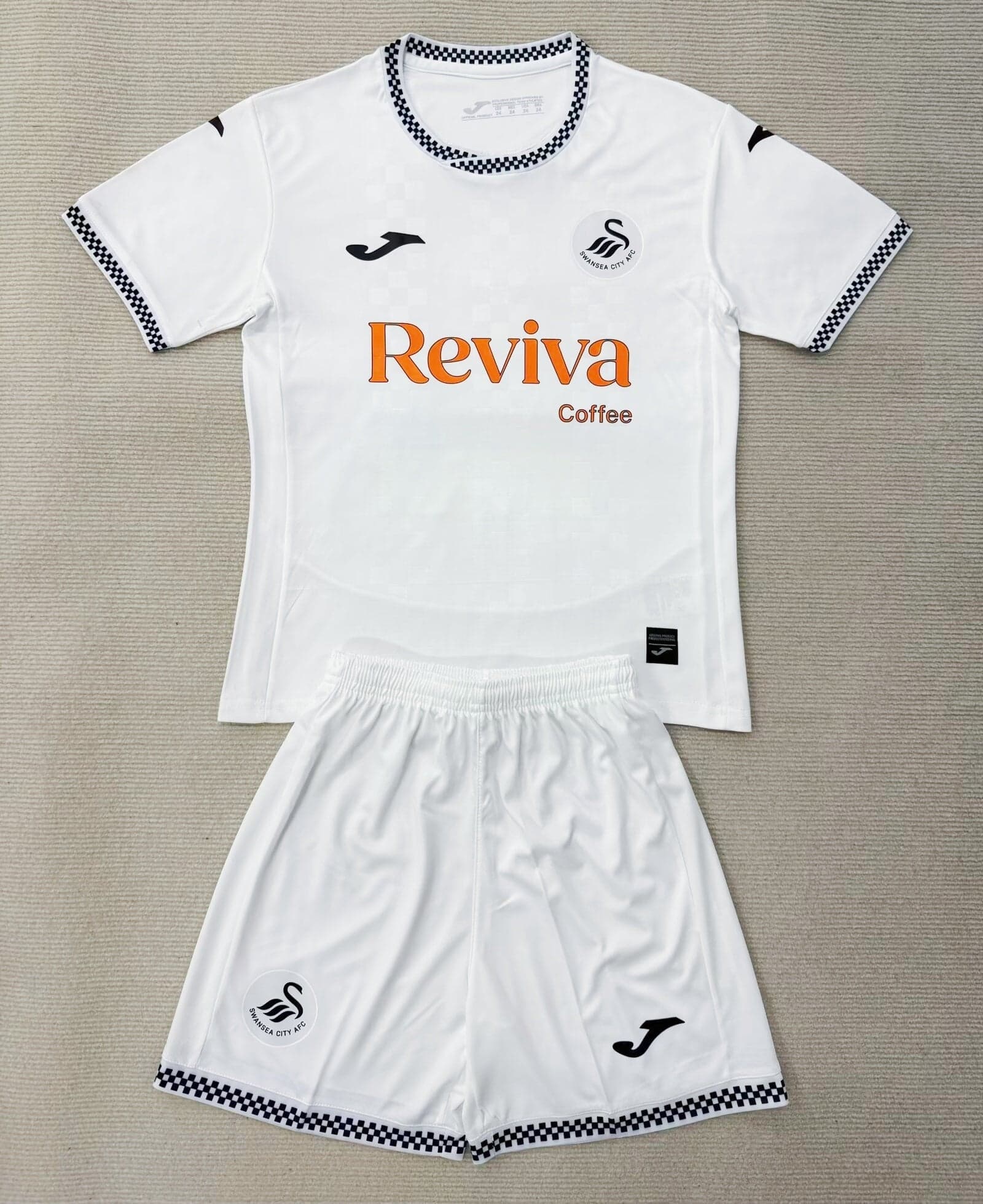 Swansea City Home 25/26 Kids Kit front view